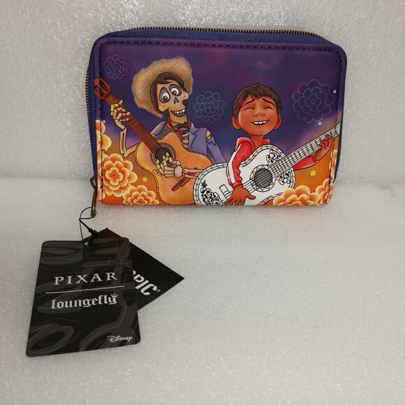 Loungefly Pixar Coco Hector & Miguel Marigolds & Wallet NWT main image 6